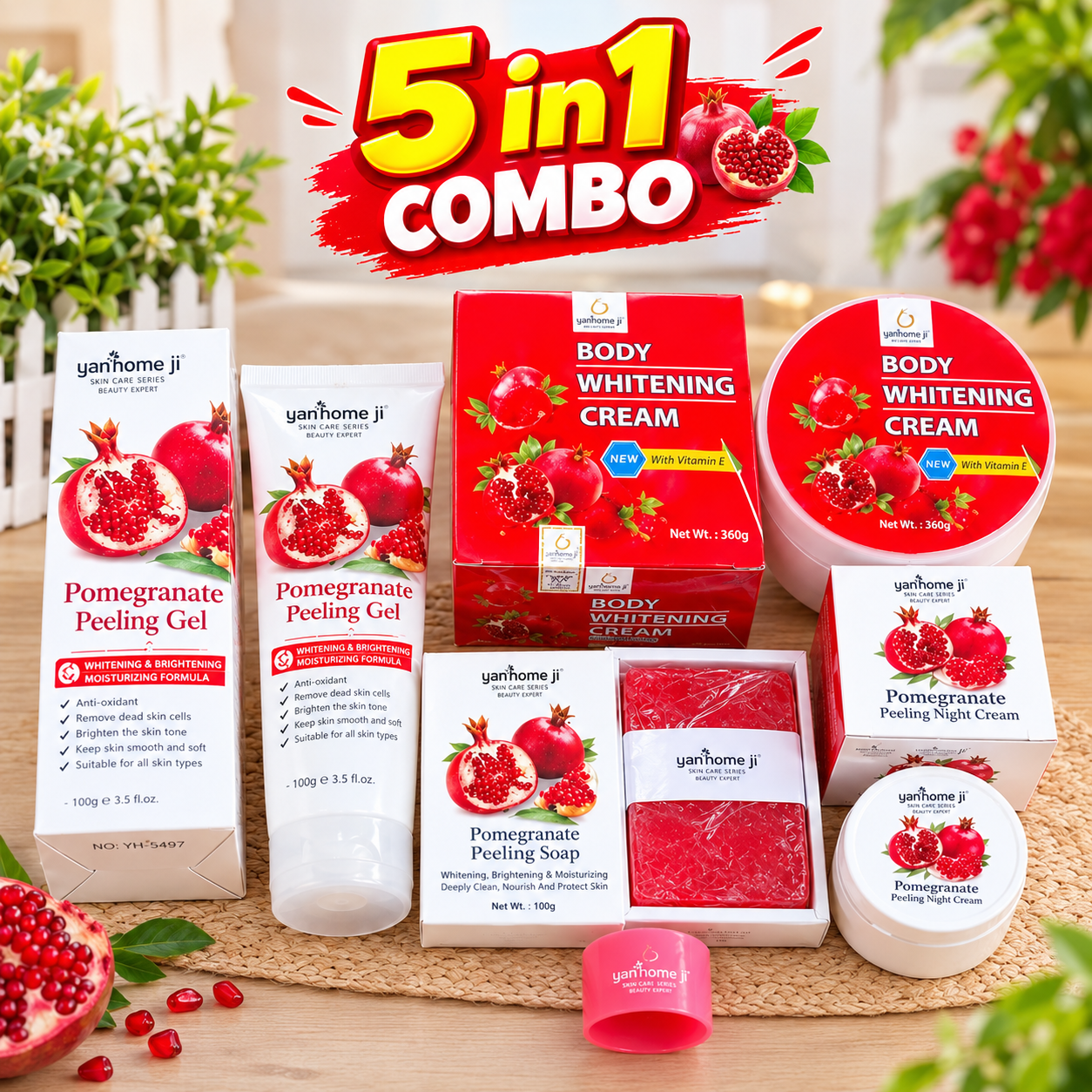 5 in 1 Pomegranate Skincare Combo