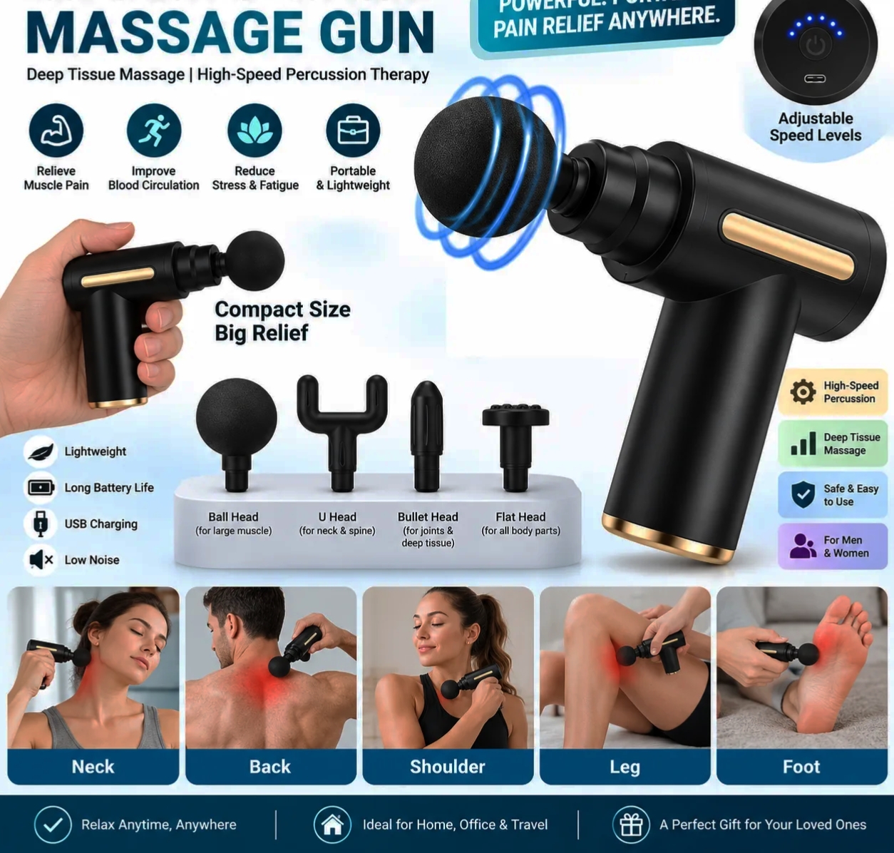 Massage Gun শরীরকে স্বস্তি দিন