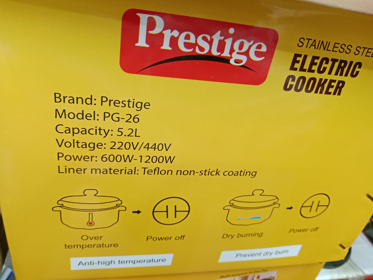 Prestige 5.2L Electric Cooking Pot